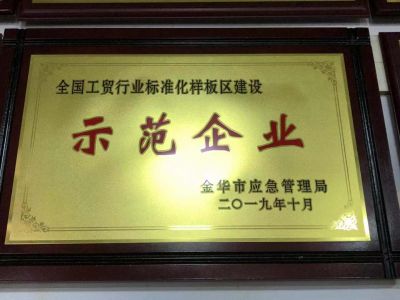 2019年10月全國工貿(mào)行業(yè)標準化樣板區(qū)建設(shè)示范企業(yè)